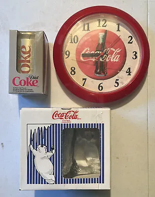 COCA COLA Collectors Lot - Wall Clock Polar Bear Mug & Diet Coke Puzzle • $24.99