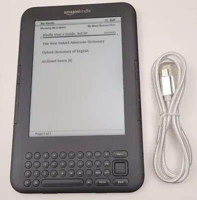 Amazon Kindle Keyboard 3 Wi-Fi 6  4GB D00901 3rd Generation - New Battery • $34.99