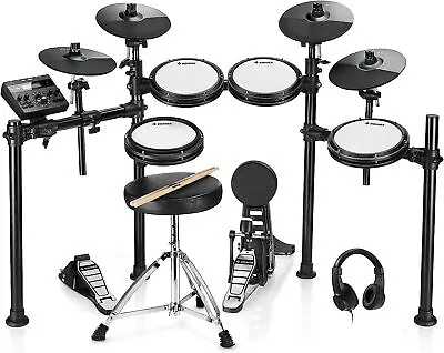 🥁 Donner DED-200 Electric Drum Set W/ Quiet Mesh Pad Dual Zone Snare 450+ Sound • $389.99