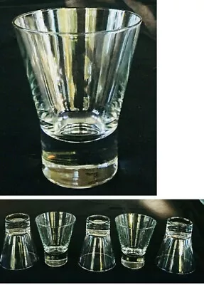 VINTAGE Whiskey Glasses 8 Oz. Clear 5-Piece Set • $28.88