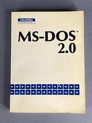 Vintage 1984 Microsoft MS-DOS 2.0 || Manual Guide Book || Computer  80s Columbia • £25.80
