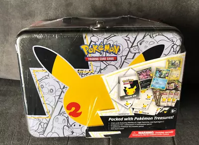 New SEALED Pokemon Celebrations Collectors Chest Tin Lunchbox 25th Anniversary • £51.99