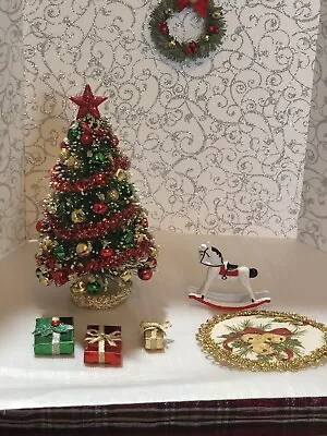 Dollhouse Miniature 1:12 Holiday Christmas Tree Set. (6pcs) • $38