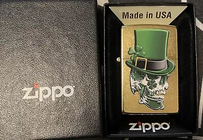 Zippo Lighter (Irish Skull) • $40