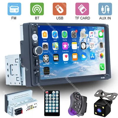 Car Stereo HD Touch Screen Bluetooth FM Radio Single 1 DIN 7 Inch USB+Camera • $43.90