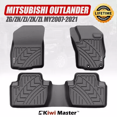 KIWI MASTER 3D Car Floor Mats Fit Mitsubishi Outlander ZG ZH ZJ ZK ZL MY 07-21 • $139.95