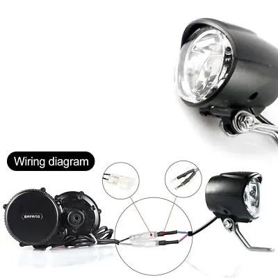 E-bike 6V LED Front Light Headlight For Bafang Mid Drive Motor Kit BBS02 BBSHD • $11.99