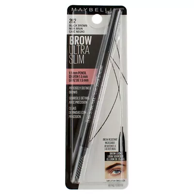 6 Pack Maybelline Brow Ultra Slim Eyebrow Definer Pencil Black Brown 262 0.... • $51.88
