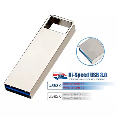 Metal USB 3.0 Flash Drive Memory Stick 2.0 32GB Thumb Pen Drive • £8.39