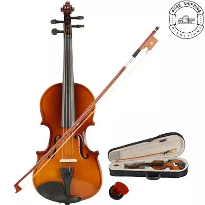 Best-Selling Top Quality 1/8 Acoustic Violin SeT Case+Bow+Rosin Natural Color • $53.47