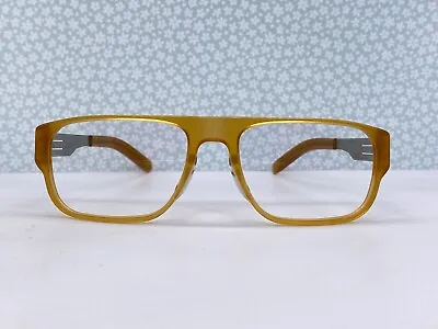 Ic! Berlin Eyeglasses Frames Men Woman Braun Yellow Beige Rectangular Edmir A. • £131.26