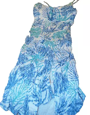 J. Valdi Blue Green Jumpsuit Swim Coverup Small • $12.71