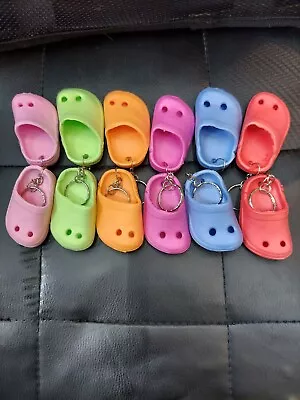 Mini Crocs Style Keychain Key Ring 12pcs Multi- Colors. FREE SHIPPING • $18.50