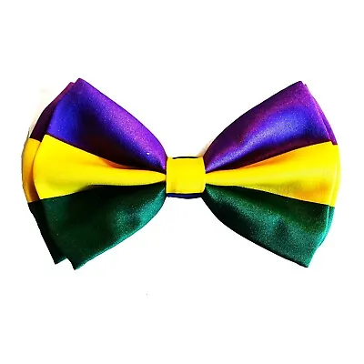Mardi Gras Bow Tie Purple Yellow Green Color Matching Masquerade Carnival Bowtie • $14.11