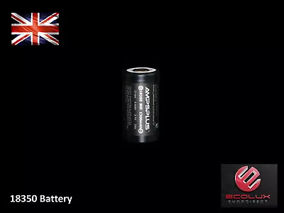 Ampsplus 18350 1200mAh Battery 3.7V IMR 10A Flat High Drain Lithium UK Batteries • £5.79