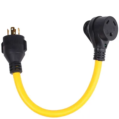 $23.97 • Buy RV L14-30P Male To TT-30R Female 30 Amp Extension Cord Power Adapter Generator