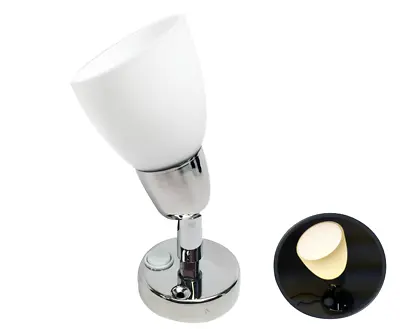 RV LED Swivel Reading Light SS304 92LM 3.1W Glass Shade Surface Mount Warm White • $45.99