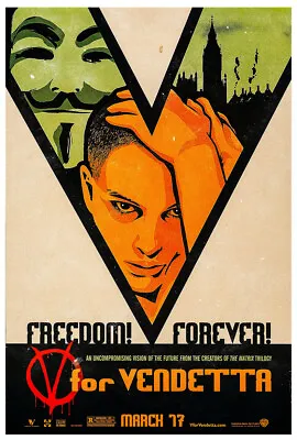 V For Vendetta  - Natalie Portman - Movie Poster - 2006 - Teaser #2 • $24.99
