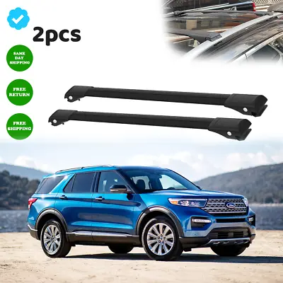 New Cross Bars  Roof Rack For Ford Explorer U625 2020-2023  Black Lockable 2x • $129