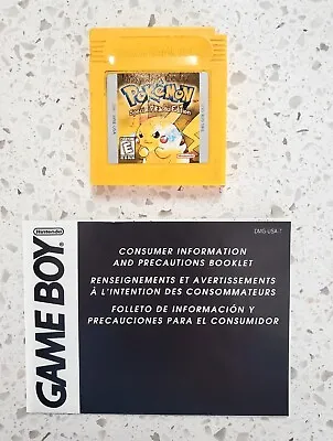 Pokemon Yellow (Nintendo Game Boy 1999) Authentic Cart Pokémon TESTED WORKING  • $59.99