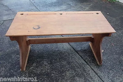 Old Two Pupil School Hardwood  Desk  - Pickup Or Deliver Sydney To Tweed Heads • $100