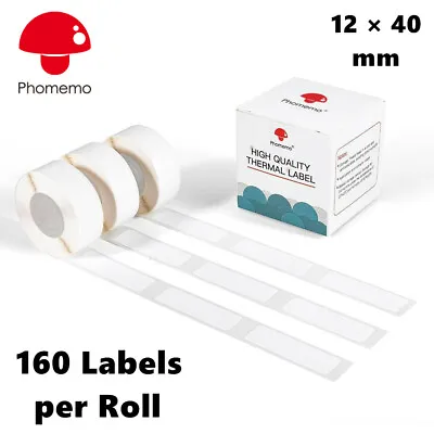 Phomemo 3 Rolls Circle White Square 12 X 40 Mm Self-Adhesive Thermal Labels • $11.99