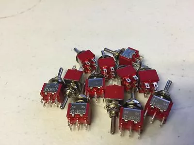 10x DPDT Momentary-Off-Momentary ON/OFF/ON Toggle Switches 5A 1/4 (on)off(on) A5 • $19.35