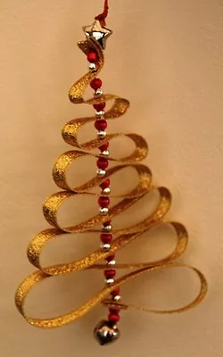  Hand Made Christmas Tree Decorations - Christmas Ribbon Tree - Various Colours • £2.50
