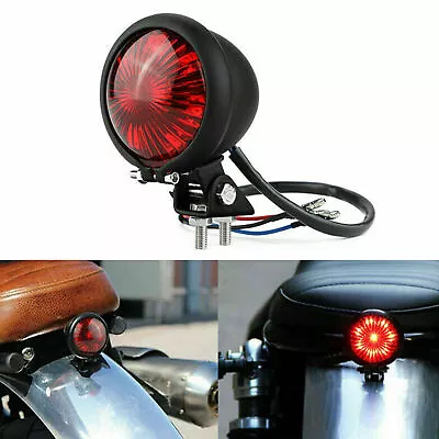 Motorcycle Rear Stop Brake Tail Light LED For Harley Cafe Racer Bobber Chopper • $23.12