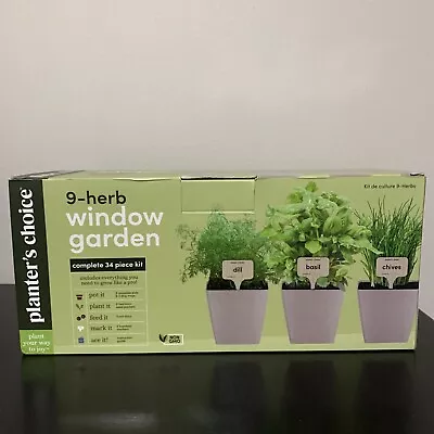 9 Herb Window Garden - Indoor Herb Growing Kit - Kitchen Windowsill Starter Kit • $19.99