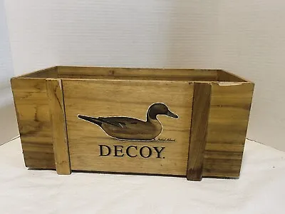 Vintage Wooden Mallard Duck Box Storage Tool Duck Decoy Rustic Large • $39.99