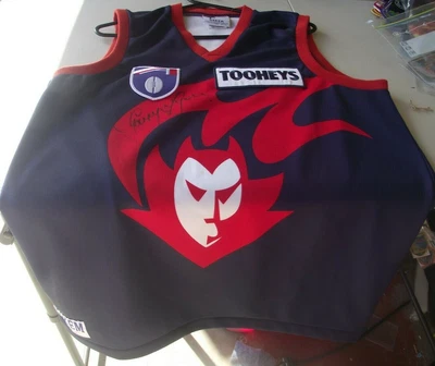 $499 • Buy Afl Memorabilia Signed Tooheys Blue Gary Lyon Melbourne Demons Jumper