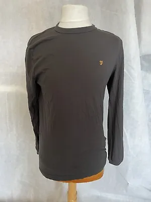 Men's Farah Long Sleeve Black T Shirt - Medium • £10