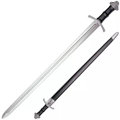 Cold Steel Viking Sword Leather Wood Scabbard 30-1/4  Carbon Steel - 88VS • $219.99