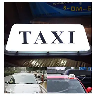 $27.99 • Buy DC12V TAXI Cab Sign Roof Top Topper Car Magnetic Base Lamp LED Light Waterproof 