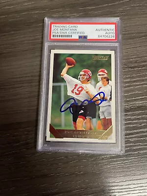 1993 Topps Gold Joe Montana Autographed Card PSA Certified Kansas City Chiefs • $30