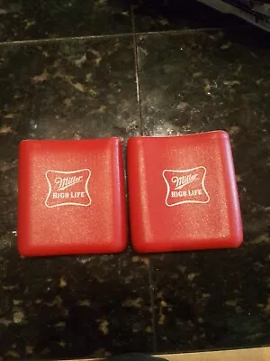 2 Vintage Miller Beer Can Cooler Coozie Koozie Red • $15