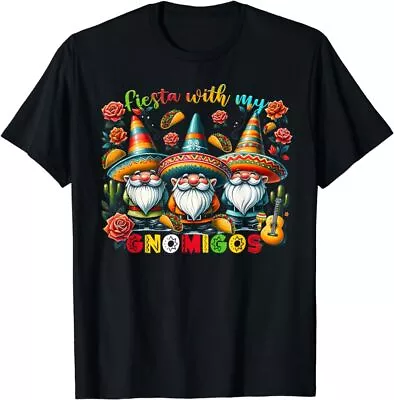 Gnome Fiesta With My Gnomigos Mexican Gnomes Cinco De Mayo T-Shirt • $18.99