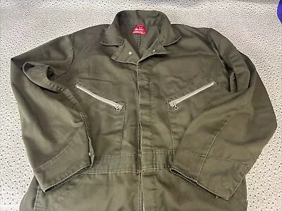 Vtg Dickies Coveralls Long Sleeve Jumpsuit Uniform Workwear Mechanic 44 Med • $24.50