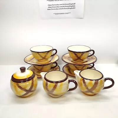 Vintage Vernon Kilns Vernonware Organdie Yellow Plaid ( 11 Piece) . • $59