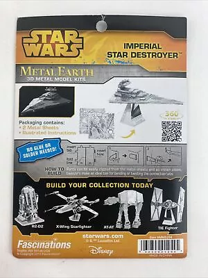 Fascinations Metal Earth Star Wars Imperial Star Destroyer 3D Model Kit MMS254 • $12.95