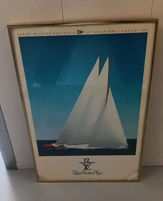 LOUIS VUITTON CUP SAILING YACHTING POSTER By RAZZIA 1986-87 Perth Australia LV • $260