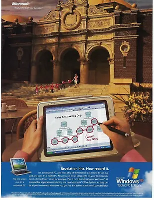 2004 Microsoft Windows XP Tablet PC Edition Art Museum Retro Print Ad/Poster • $11.90