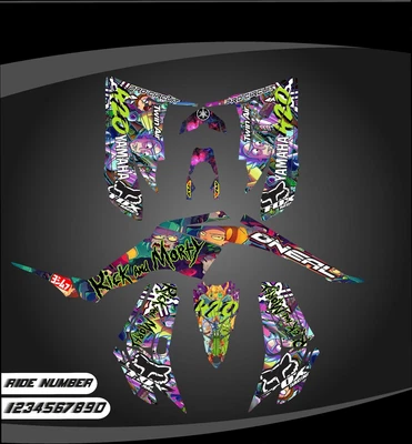 $160 • Buy Yamaha Raptor 350 Graphics Kit 2004 2006 2009 To 2014 Decals Stickers Atv Utv