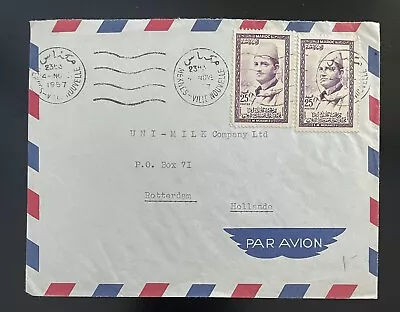 Morocco - 1957 - Par Avion-meknes Ville Nouvelle To Holland-cover-j133 • $2.99