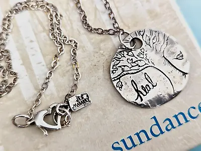 Jes MaHarry Sundance Catalog  Valiant  Heal Be Brave Sterling Necklace 18  • $245