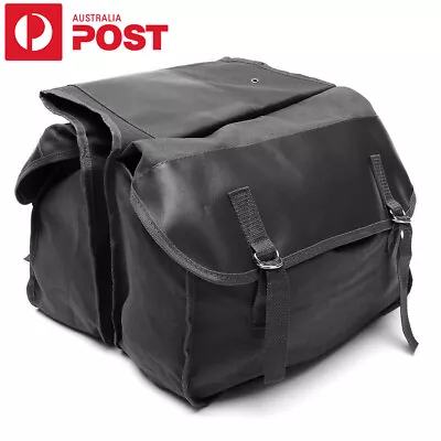 Motorcycle Rear Tail Bag Saddle Bag Travel Tool Luggage Storage Two Large Pocket • $33.26