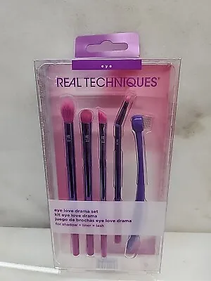 Real-Techniques Eye Love Drama Makeup Brush Kit- 5pc For Shadow/liner/lash #4262 • $9.45