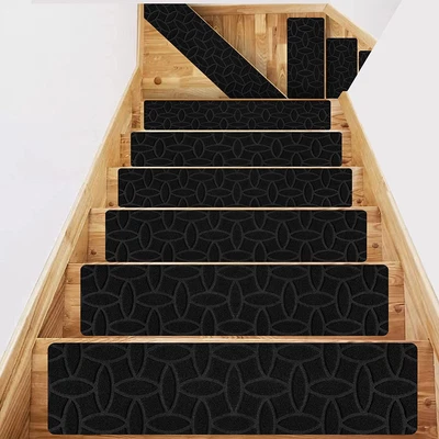 $14.99 • Buy 13Pcs Stair Treads Non-Slip Step Mats Washable Removable Safety Staircase Carpet