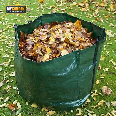 2X Reusable 80L Garden Waste Bags - Heavy Duty Large Refuse Sacks With Handles • £6.95